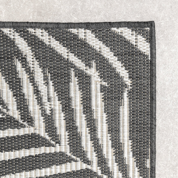 Tapis d'extérieur - Malta Leaves Noir - 5
