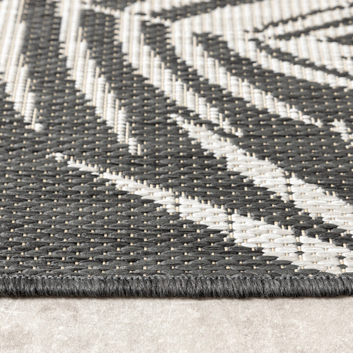 Tapis d'extérieur - Malta Leaves Noir - 6