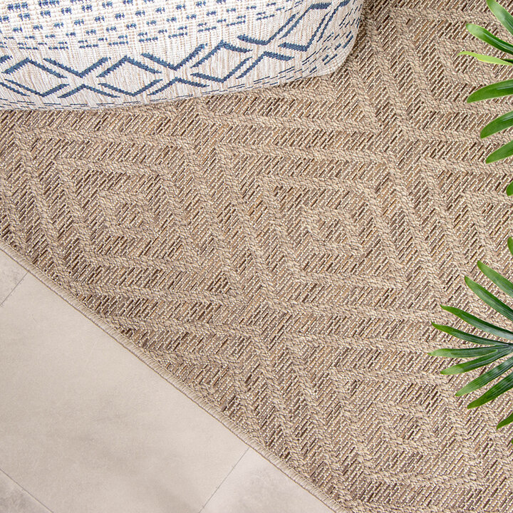 Tapis d'extérieur en jute - Fora Tile Naturel - 3
