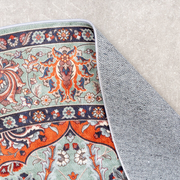 Tapis vintage rond - Imagine Medaillon Vert - 5
