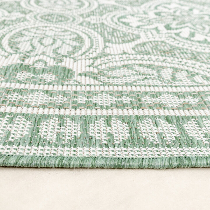 Tapis d'extérieur rond - Summer Oriental Vert - 7