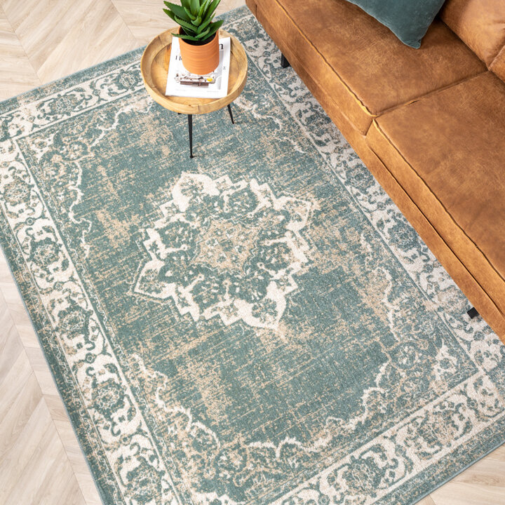 Tapis vintage - Spring Medaillon Vert/Crème - 3