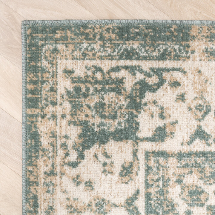 Tapis vintage - Spring Medaillon Vert/Crème - 4