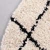 Tapis rond à poils longs - Grand Lines Crème/Noir - thumbnail 6