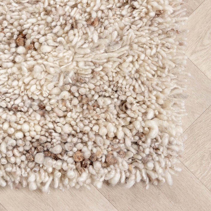 Tapis en laine à poils longs - Royal Crème/Taupe Mélangé - 6