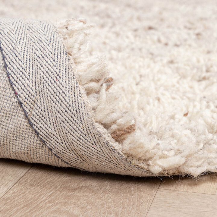 Tapis en laine à poils longs - Royal Crème/Taupe Mélangé - 8
