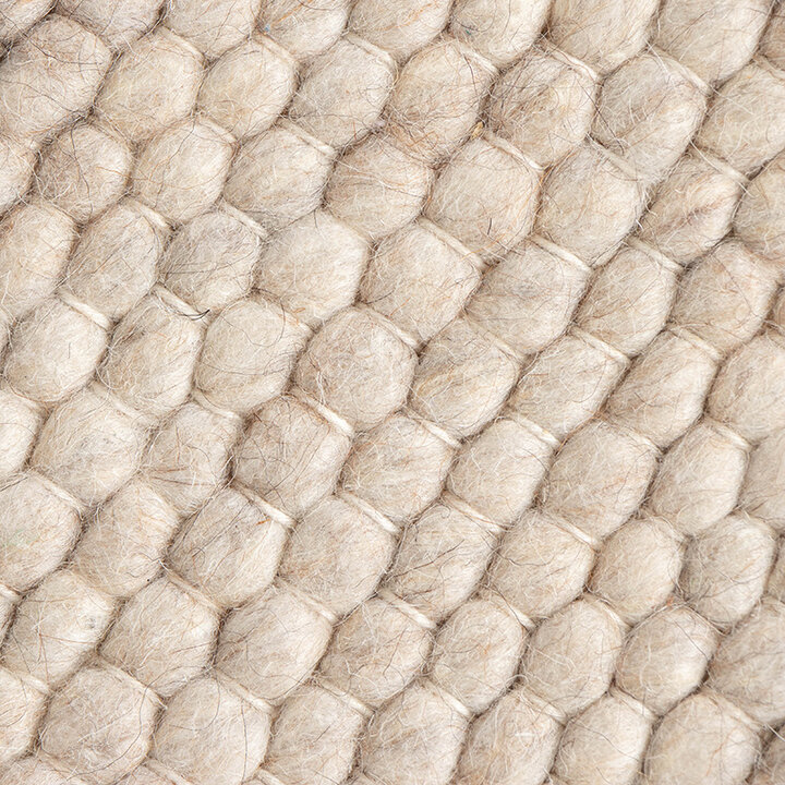 Tapis en laine rond - Feline Blanc/Mélangé  - 4