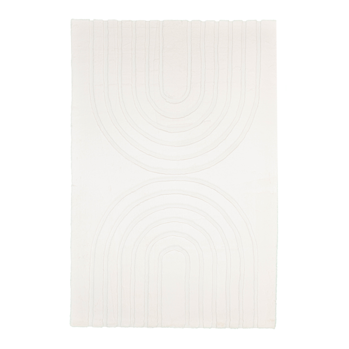 Tapis doux à poils longs - Carvy Arches Crème - 1