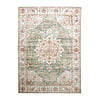 Tapis ovale à poils longs - Santo Medaillon Vert Olive - thumbnail 1