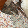 Tapis ovale à poils longs - Santo Medaillon Vert Olive - thumbnail 3
