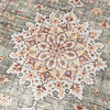 Tapis ovale à poils longs - Santo Medaillon Vert Olive - thumbnail 4