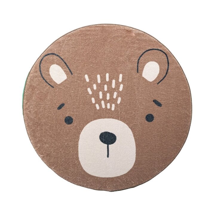 Tapis rond rétro - Sammy Bear Marron - 1