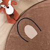 Tapis rond rétro - Sammy Bear Marron - thumbnail 2
