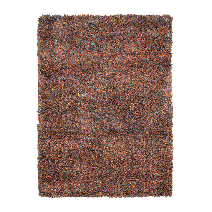 Tapis en laine à poils longs - Elin Multicolore - 1