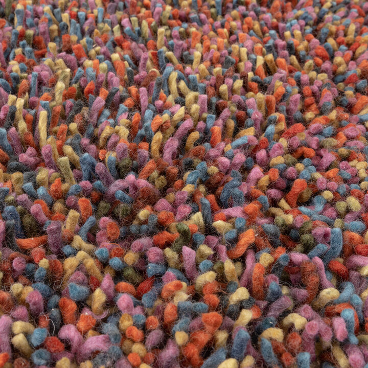 Tapis en laine à poils longs - Elin Multicolore - 3