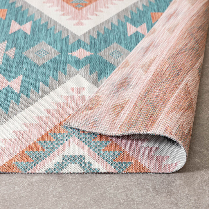 Tapis de balcon - Vedra Aztec Bleu - 6