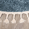 Tapis rond à poils longs - Lofty Fringe Bleu - thumbnail 5