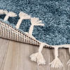 Tapis rond à poils longs - Lofty Fringe Bleu - thumbnail 6
