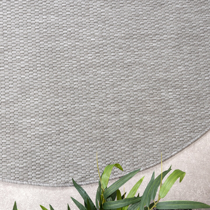 Tapis d'extérieur rond - Costa Gris - 3