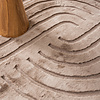 Tapis rond à poils longs - Carvy Curves Taupe - thumbnail 3