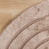 Tapis rond à poils longs - Carvy Curves Taupe - thumbnail 4
