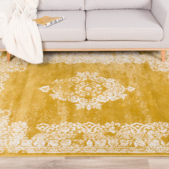 Tapis vintage - Adore Medaillon Jaune - 3