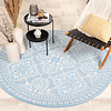 Tapis d'extérieur rond - Summer Oriental Bleu Clair - thumbnail 3