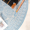 Tapis d'extérieur rond - Summer Oriental Bleu Clair - thumbnail 4