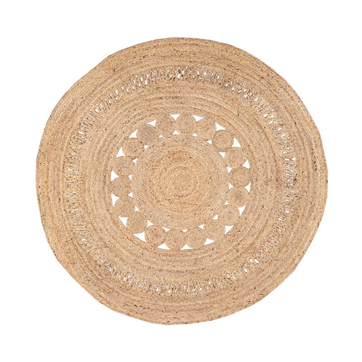 Tapis en jute - Fair Rond en rotin Naturel - 1