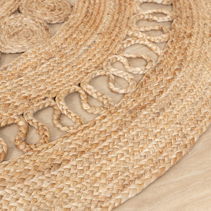 Tapis en jute - Fair Rond en rotin Naturel - 4