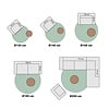 Tapis patchwork rond - Spring Vert/Gris - thumbnail 6