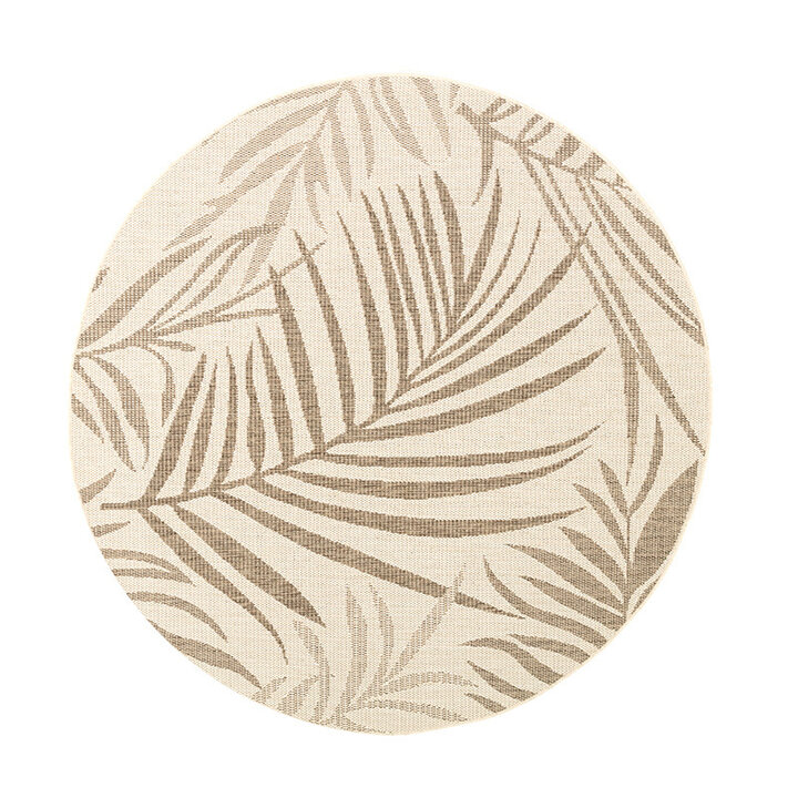 Tapis d'extérieur vintage - Nomad Leaves Crème - 1