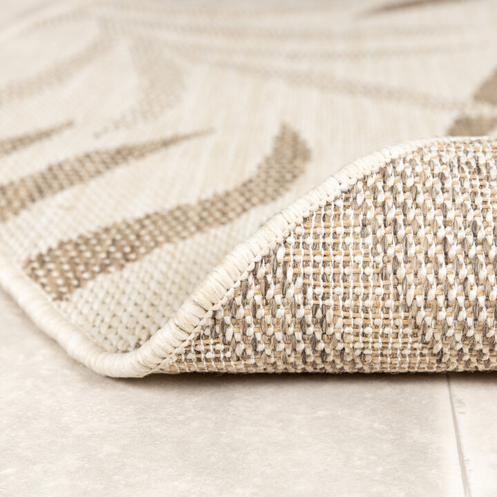 Tapis d'extérieur vintage - Nomad Leaves Crème - 7