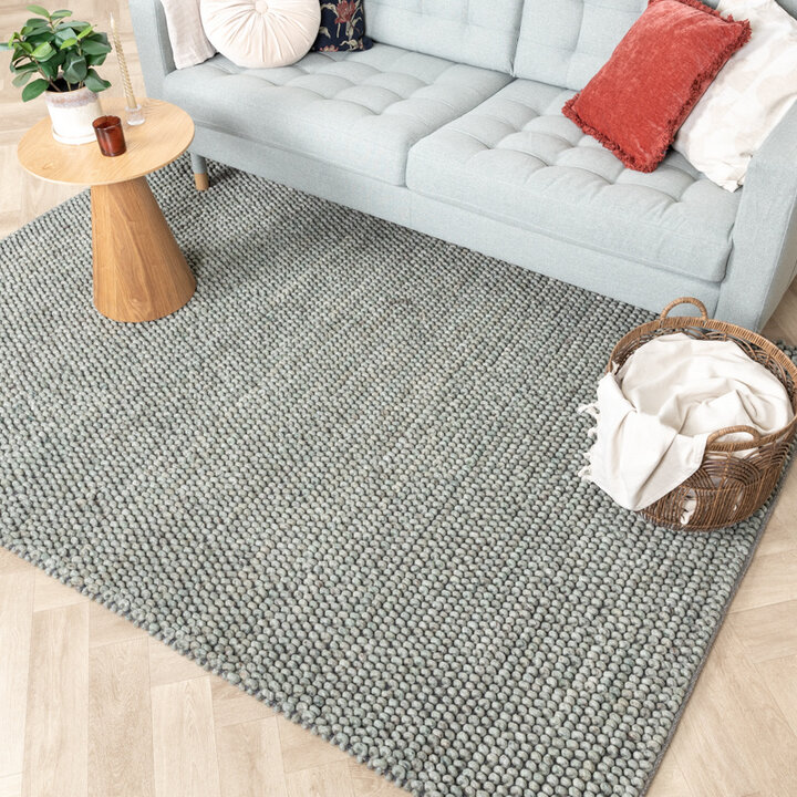Tapis en laine - Luminous Vert/Gris - 4