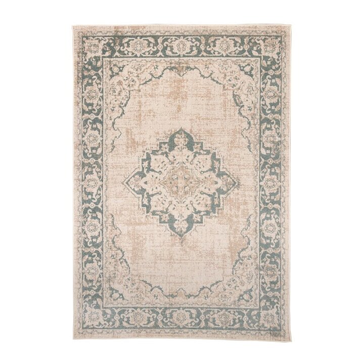 Tapis vintage - Spring Medaillon Crème/Vert - 1