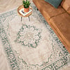 Tapis vintage - Spring Medaillon Crème/Vert - thumbnail 3