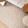 Tapis tissé en laine - Knit Beige - thumbnail