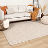 Tapis tissé en laine - Knit Beige - thumbnail 4