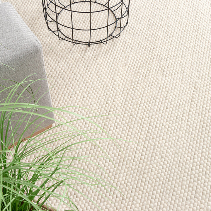 Tapis en laine rond - Feline Blanc - 3