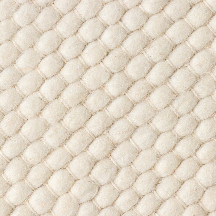 Tapis en laine rond - Feline Blanc - 4
