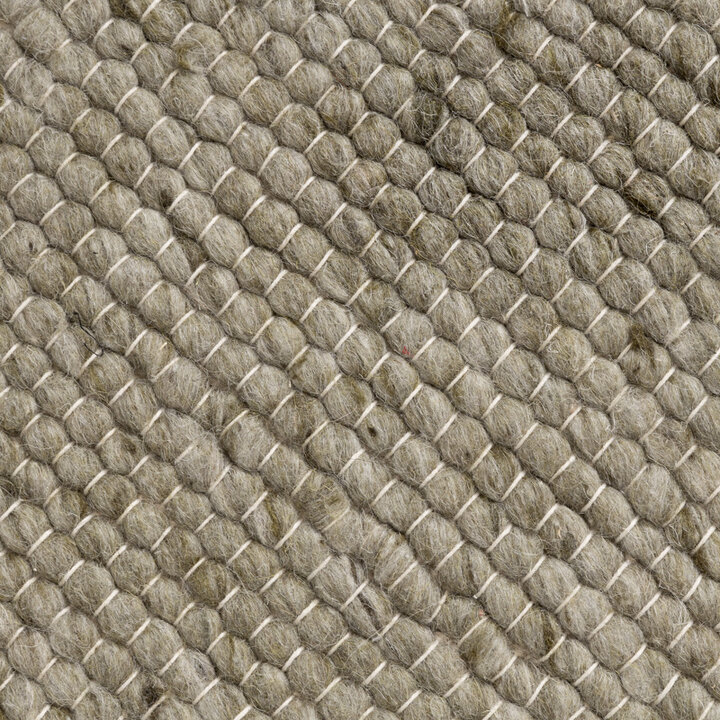 Tapis en laine rond - Feline Vert Olive/Mélangé - 4