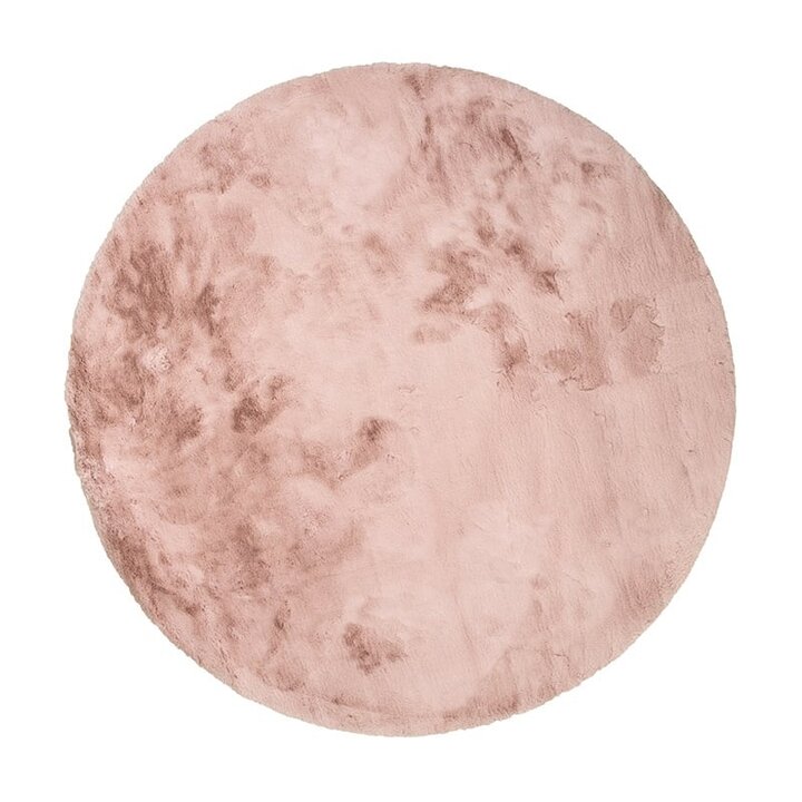 Tapis rond à poils longs - Comfy Supreme Rose - 1