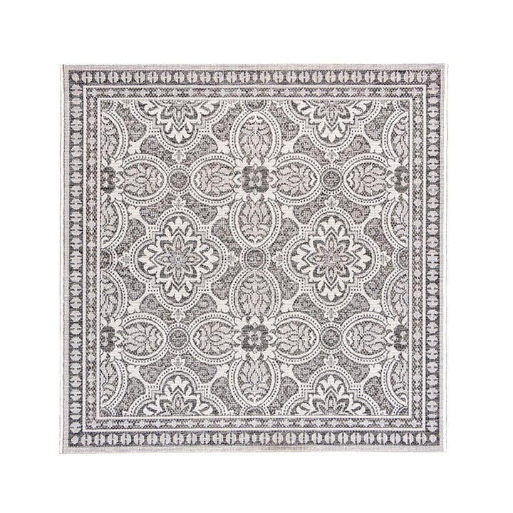 Tapis d'extérieur carré - Summer Oriental Gris - 1