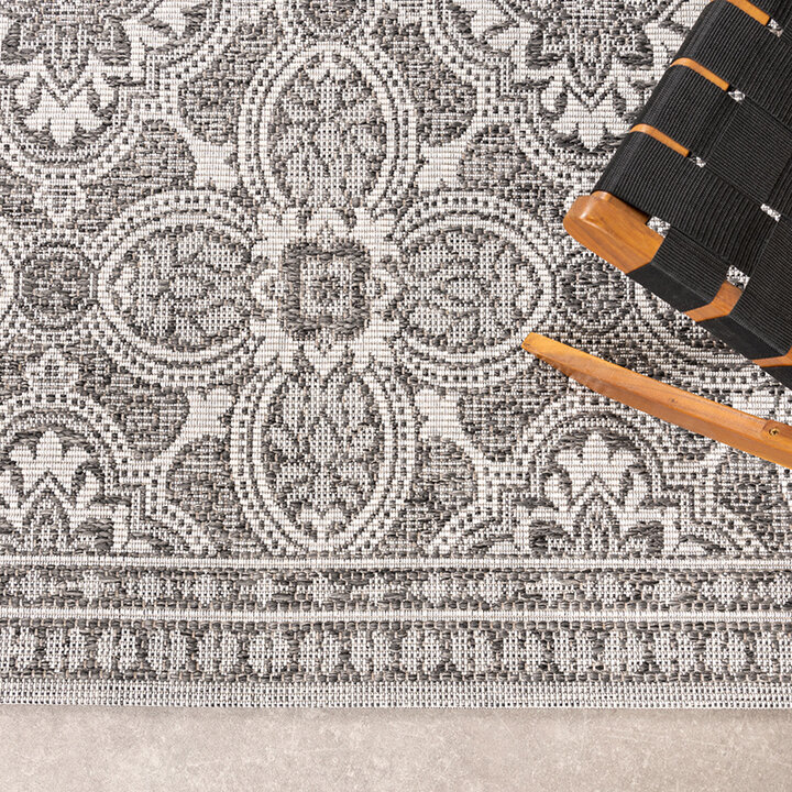 Tapis d'extérieur carré - Summer Oriental Gris - 4