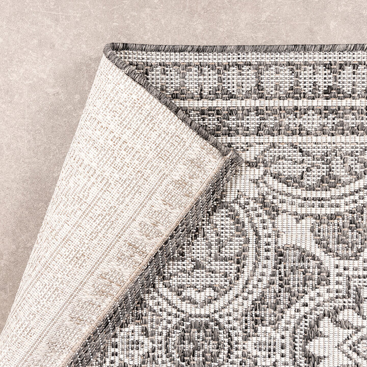 Tapis d'extérieur carré - Summer Oriental Gris - 9