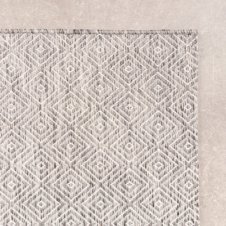 Tapis d'extérieur carré - Summer Tile Gris Clair - 5
