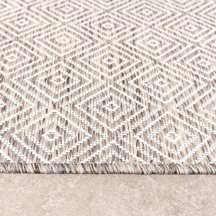 Tapis d'extérieur carré - Summer Tile Gris Clair - 6