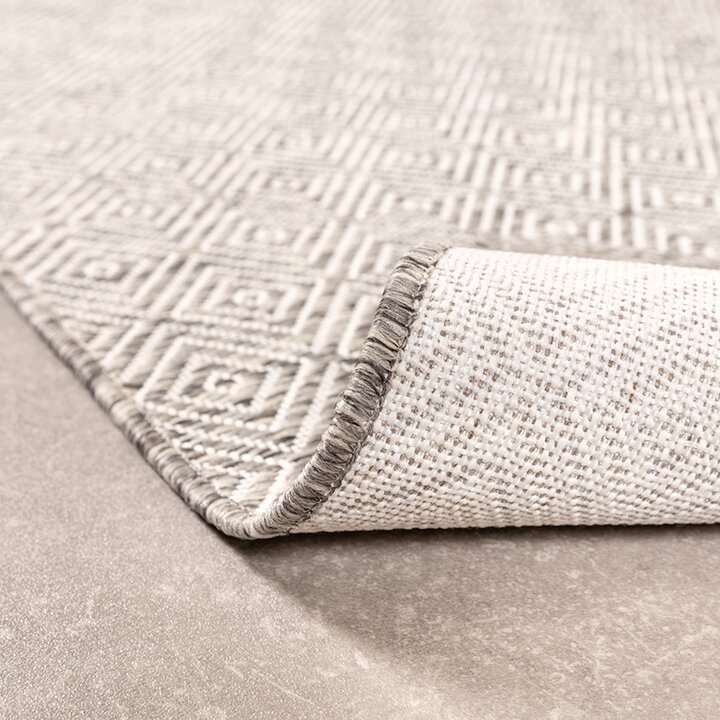 Tapis d'extérieur carré - Summer Tile Gris Clair - 8