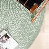 Tapis d'extérieur rond - Summer Azteca Vert - thumbnail 3