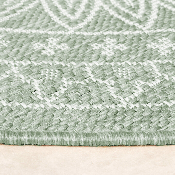 Tapis d'extérieur rond - Summer Azteca Vert - 6